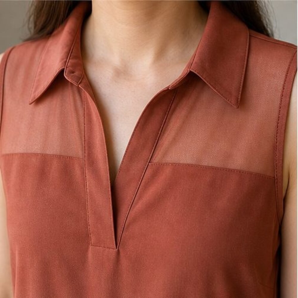 Rust Peplum Top - Picture 4 of 6